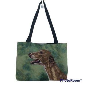 Tapestry Greyhound Tote Bag Made in USA